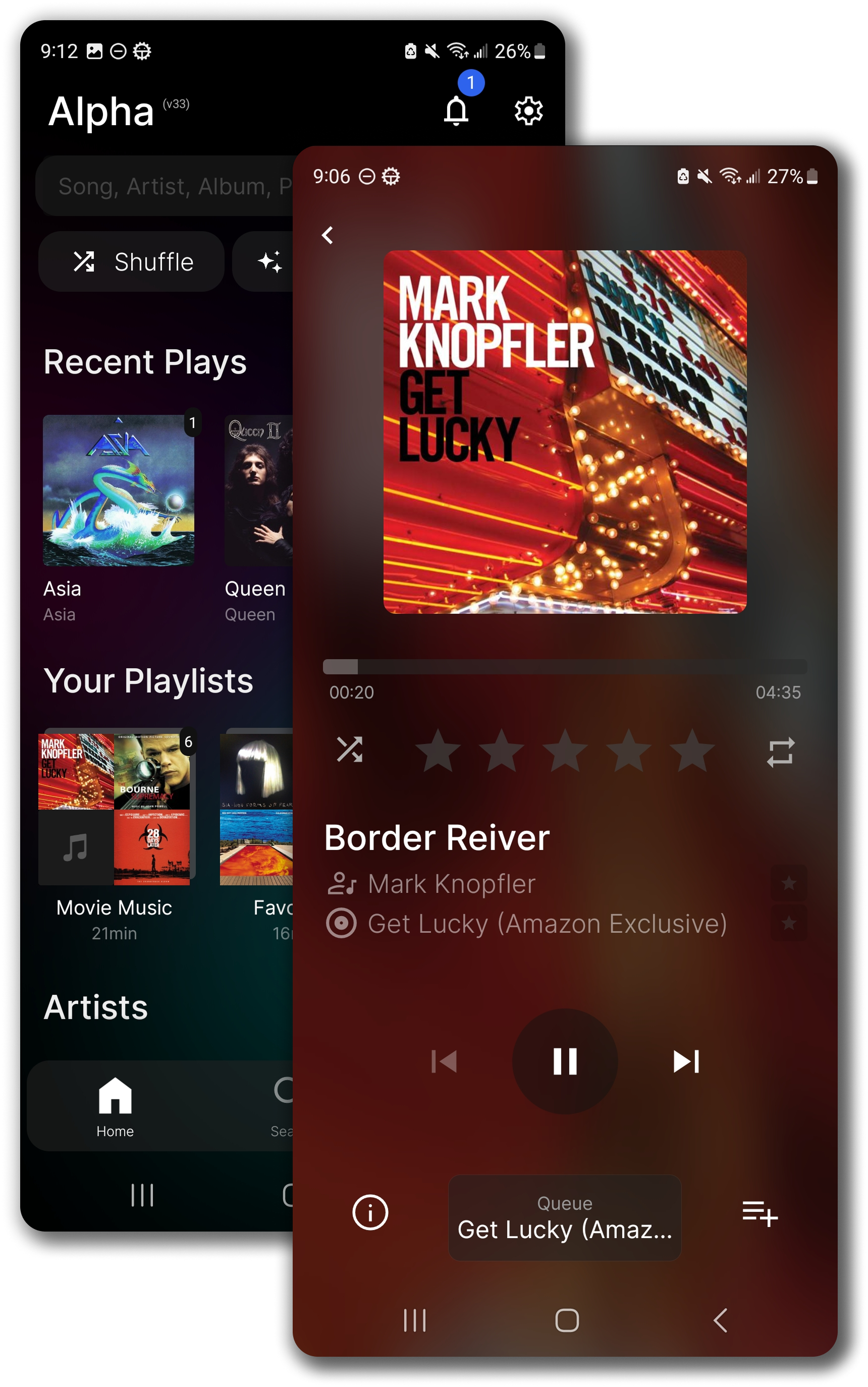 FUTO Music Home Screen